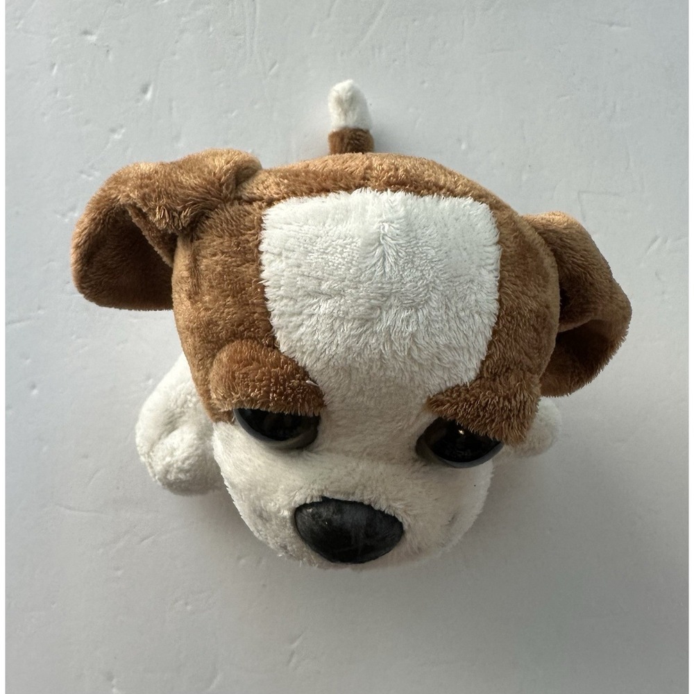 Vintage 1994 Petting Zoo Bright Eyez Beagle Hound Dog Plush 8" Brown White - Picture 5 of 8